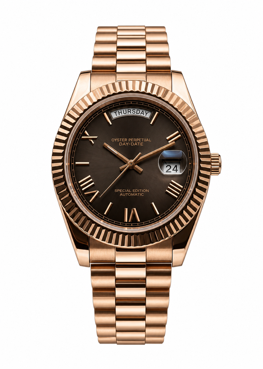 Daydate Rose Gold Smoke Dial