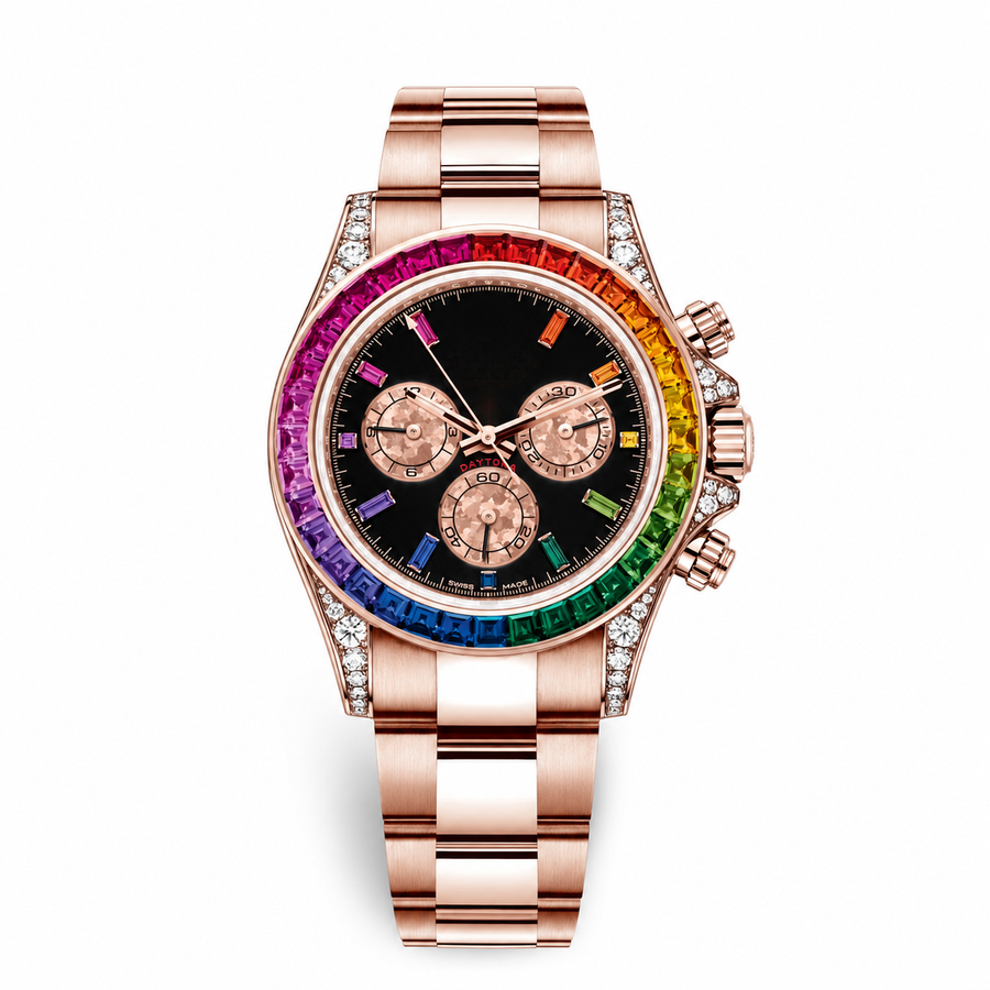 Daytona Rainbow Rose Gold Corne Diamant